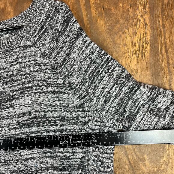 Express Womens Sweater Gray Boat Neck 3/4 Sleeve Knit Wool Mohair Blend Tunic S - Picture 6 of 13